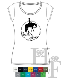 Westernové tričko dámské - Kruh Quarter Horse
