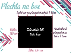 Závěs na box 130x120 cm - černá